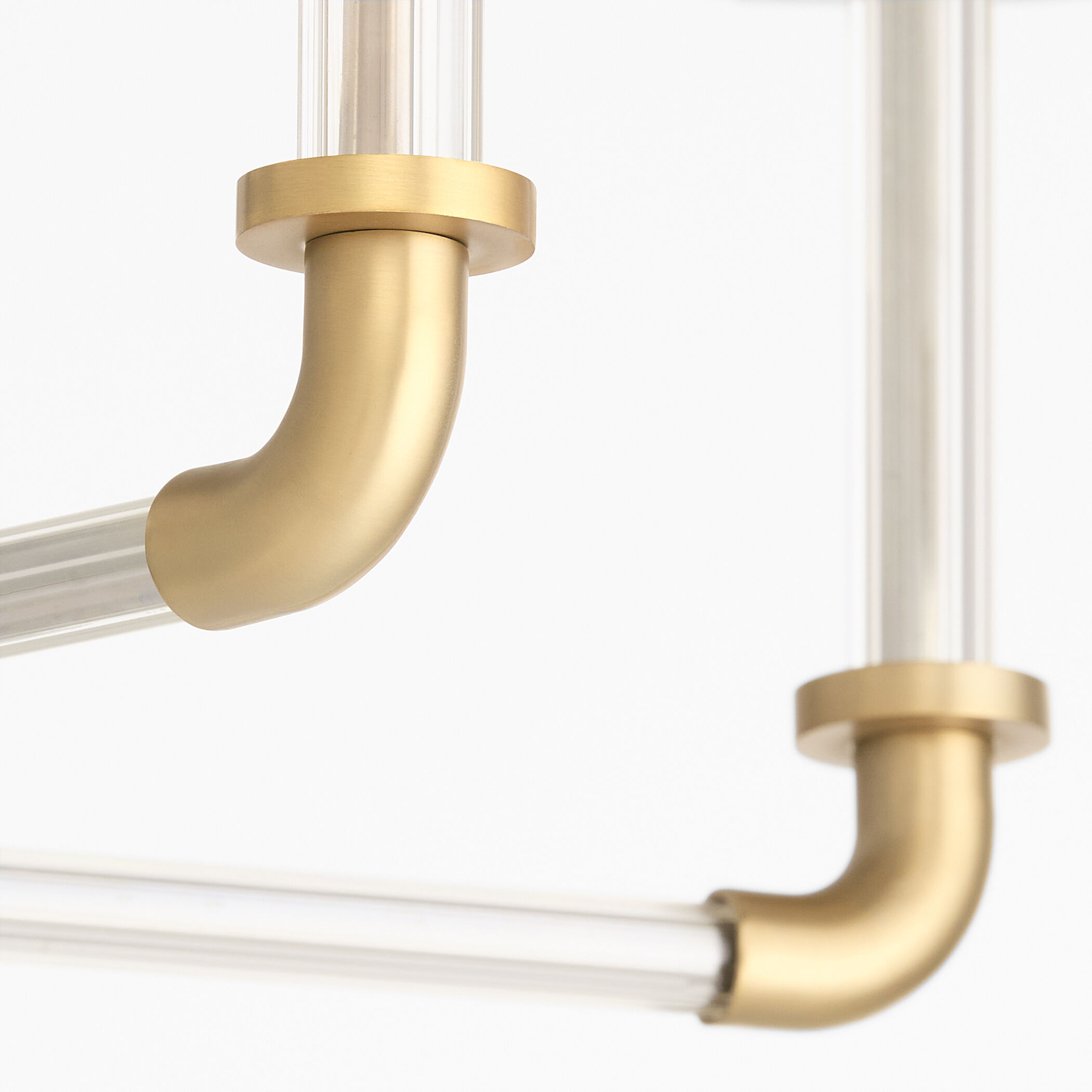 Hightower 5 Light 35.25 inch Clear and Aged Brass Chandelier Ceiling Light