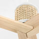 Kona 56 inch Studio White with Natural Oak Blades Ceiling Fan