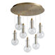 Primo 7 Light 18 inch Aged Brass Pendant Ceiling Light