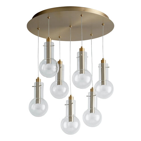 Primo 7 Light 18 inch Aged Brass Pendant Ceiling Light