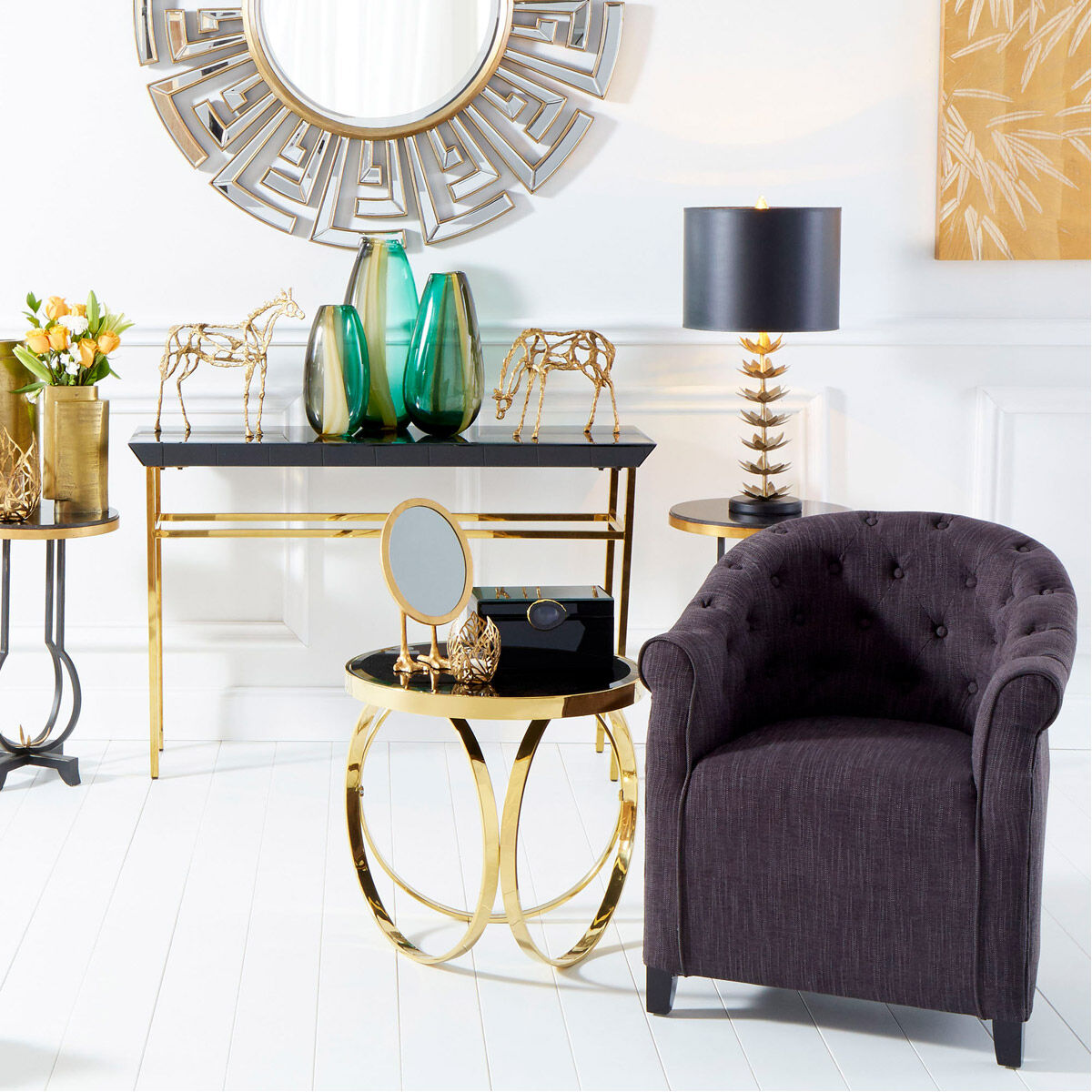 Duck 13 X 7 inch Gold Wall Mirror