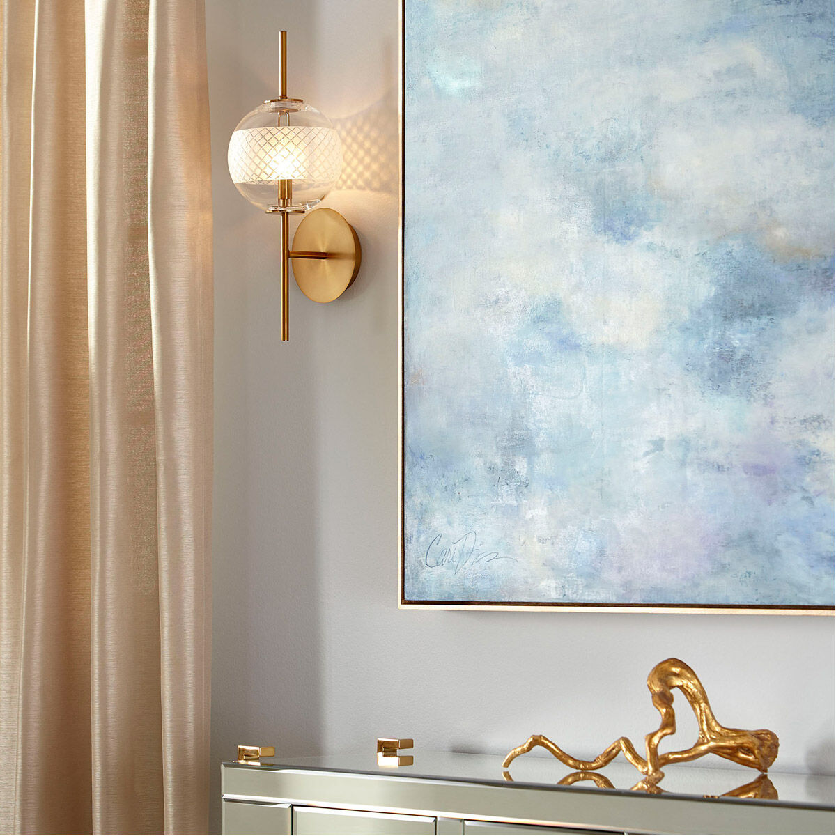 Drifting Gold 14 X 10 inch Sculpture, Small