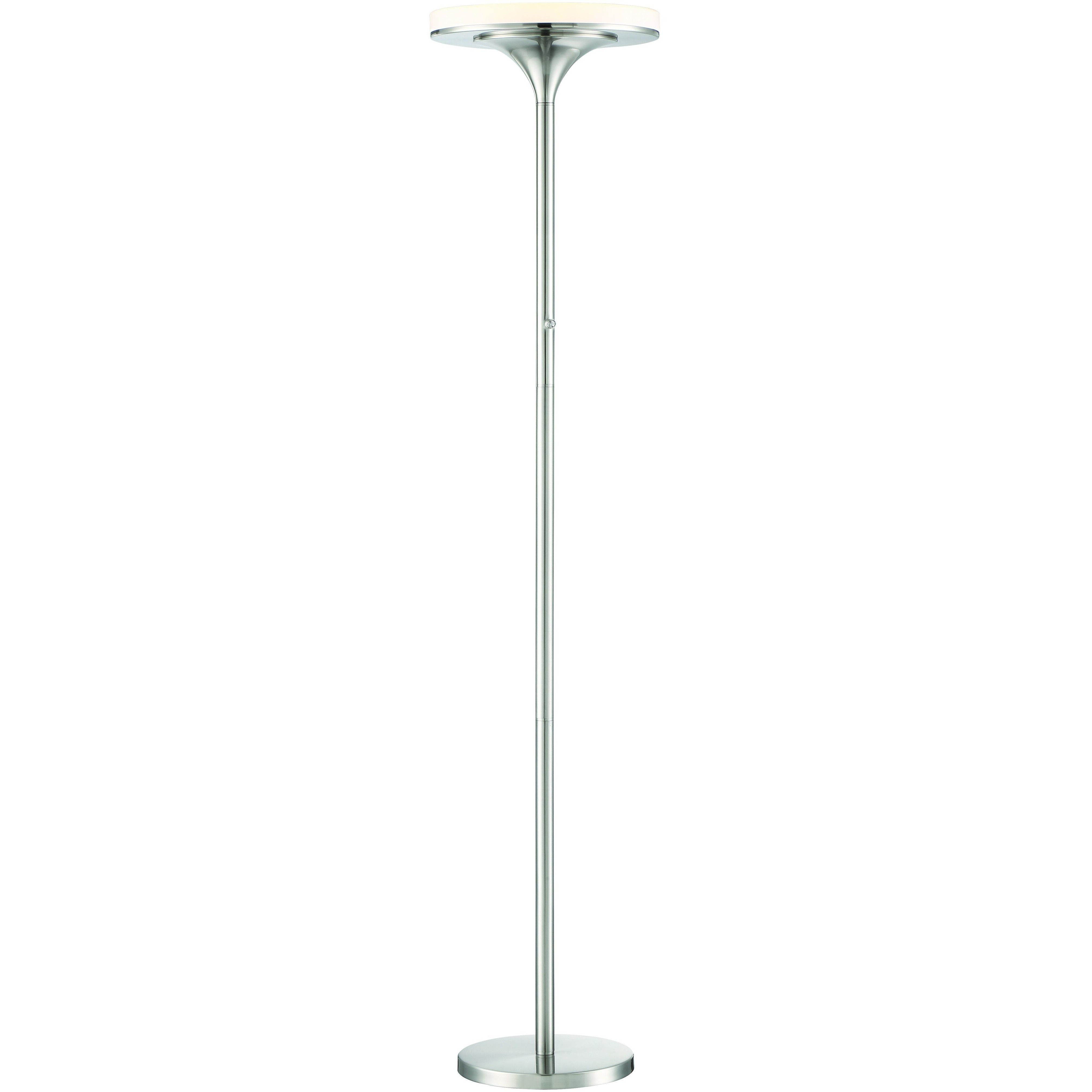 U.H.O. 70 inch 46.00 watt Brushed Nickel Torchiere Portable Light