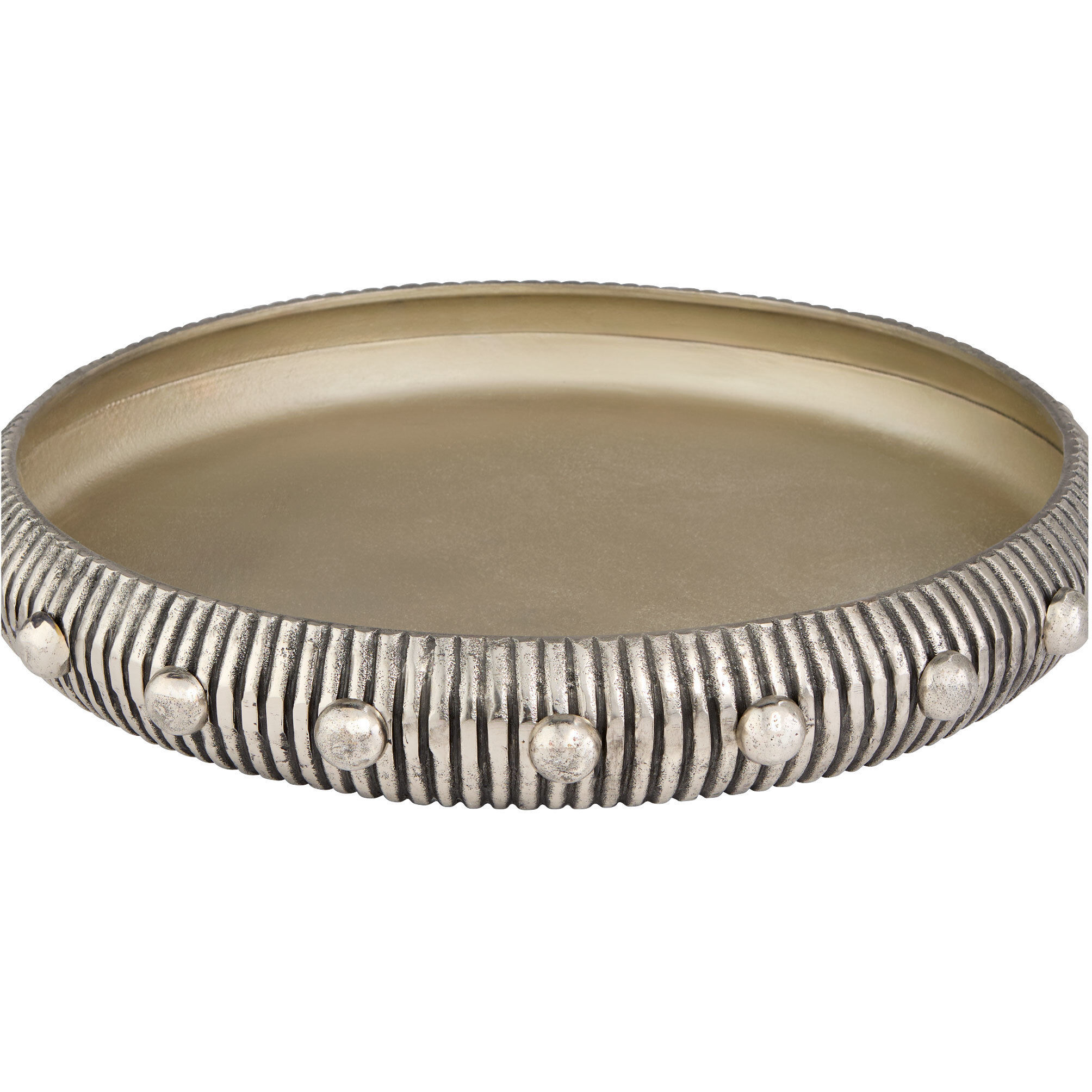 Batten Antique Nickel Tray, Large