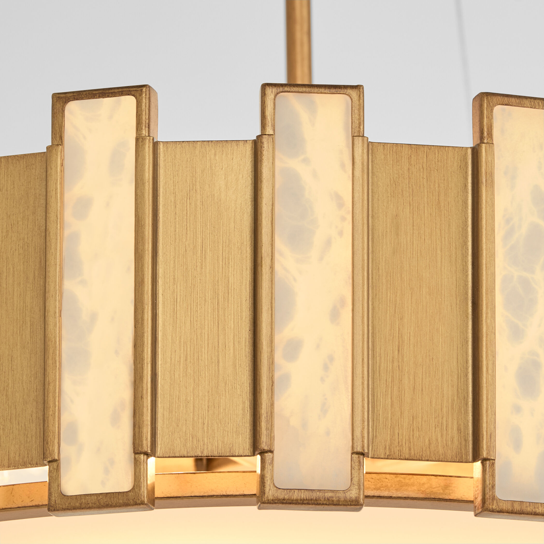 Volterra 5 Light 28 inch Aged Brass Pendant Ceiling Light