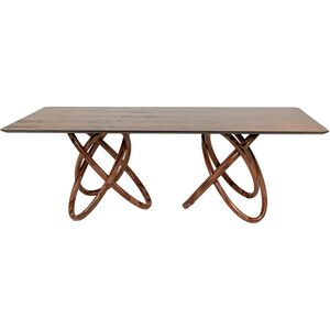 Elo 86.5 X 43.25 inch Dark Brown and Natural Dining Table