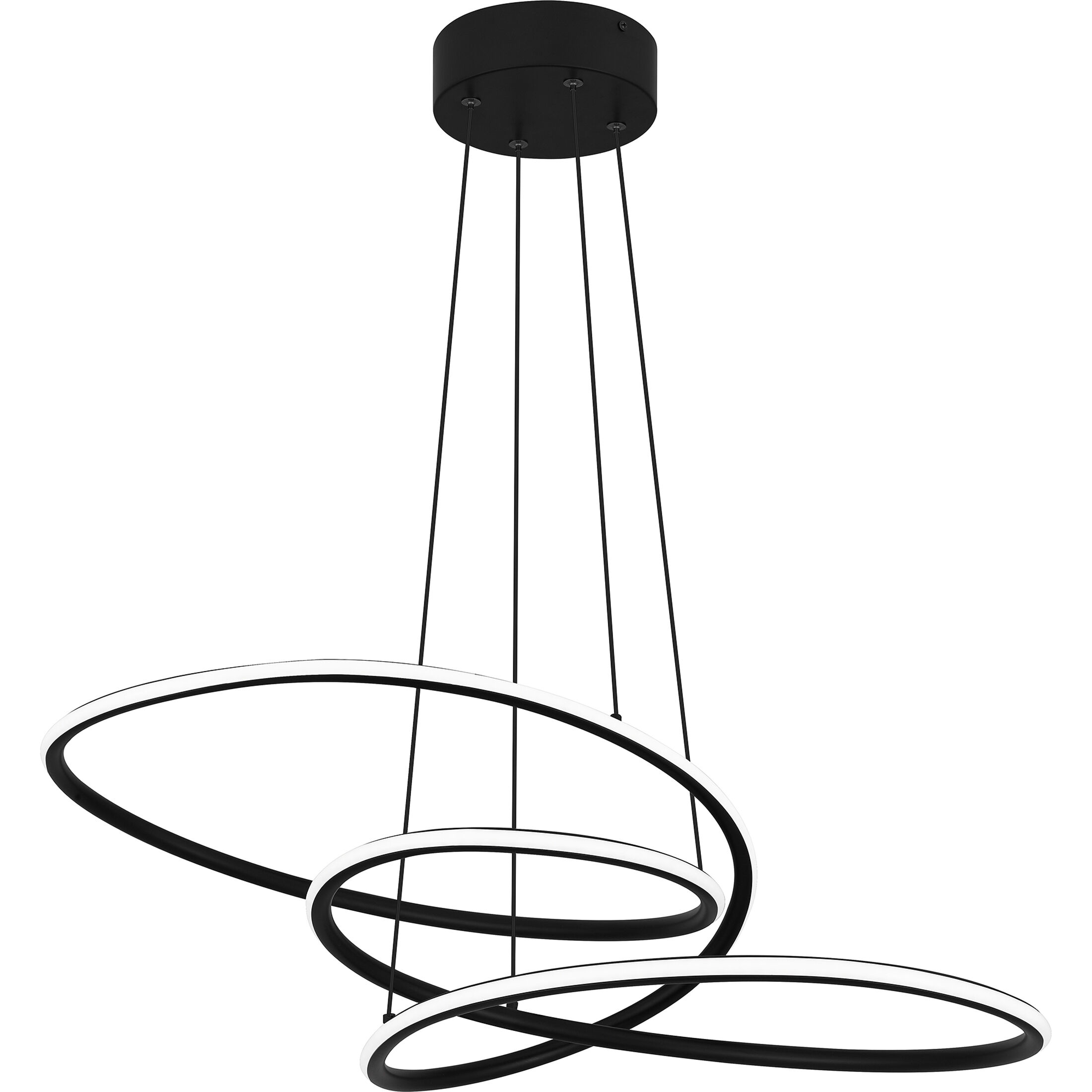Ovard LED 27.5 inch Matte Black Pendant Ceiling Light