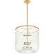 Ophelia 8 Light 20.5 inch Aged Brass Pendant Ceiling Light