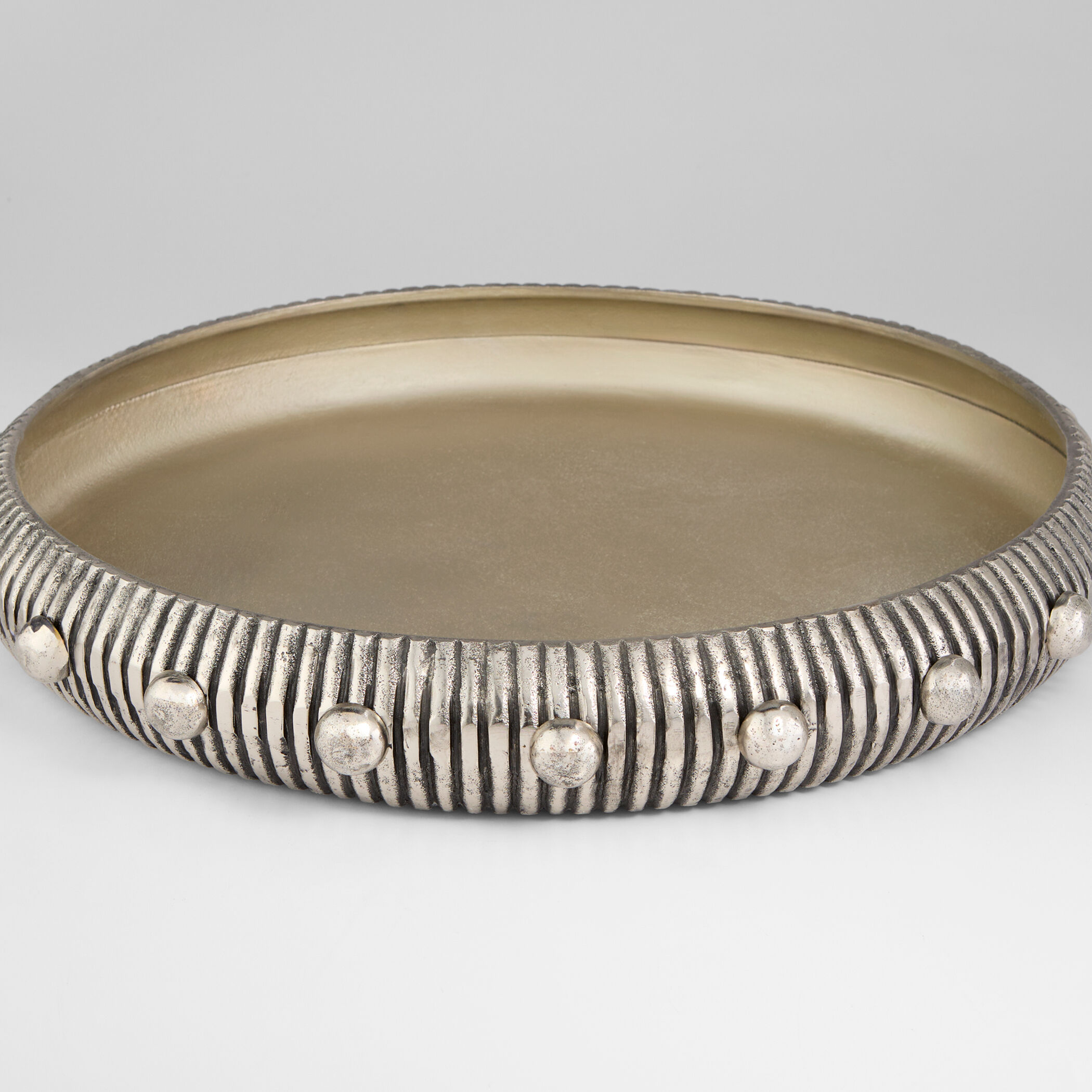 Batten Antique Nickel Tray, Large