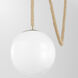 Rockport 1 Light 12 inch Aged Brass and Brown Pendant Ceiling Light