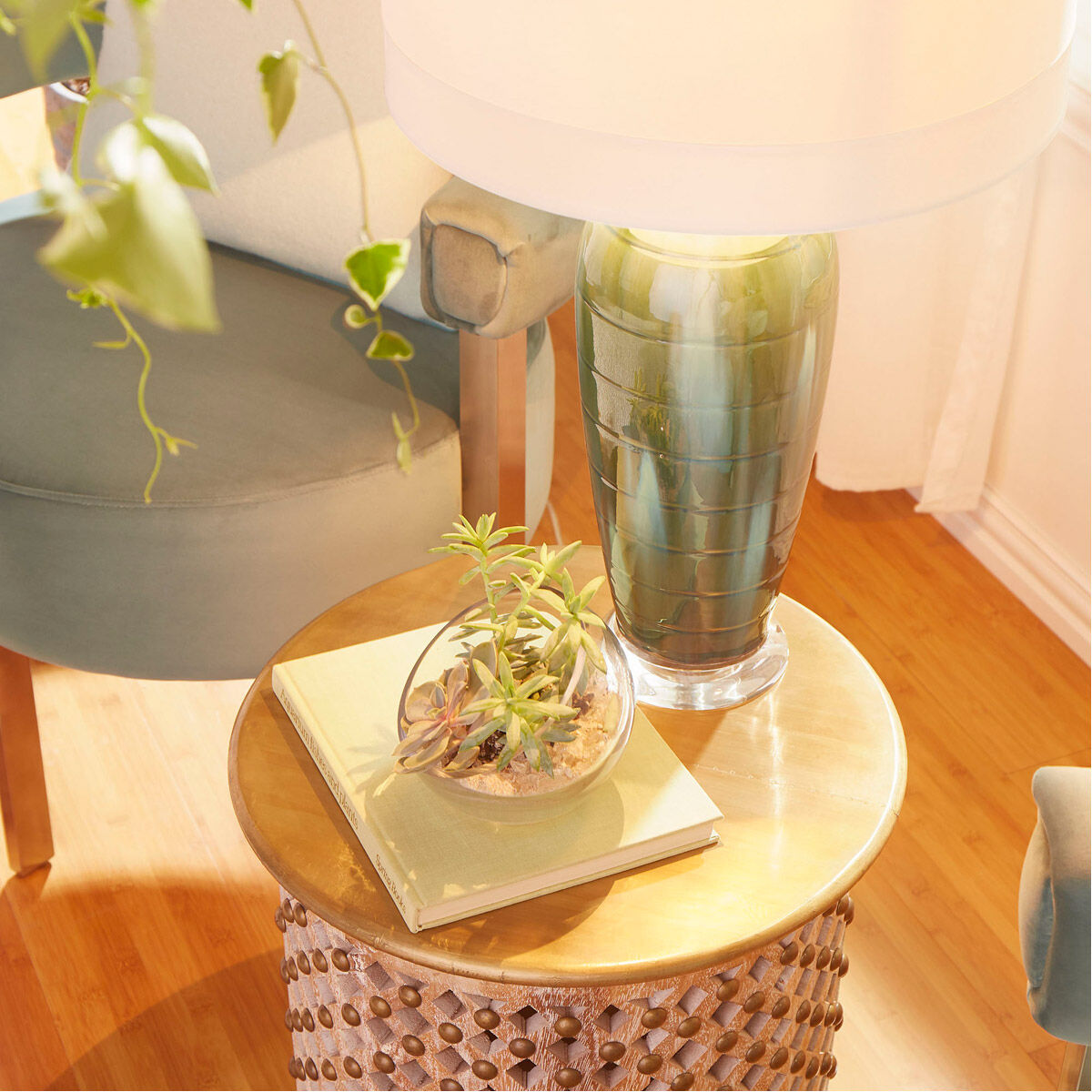 Elysia 29 inch 100.00 watt Blue Glaze Table Lamp Portable Light