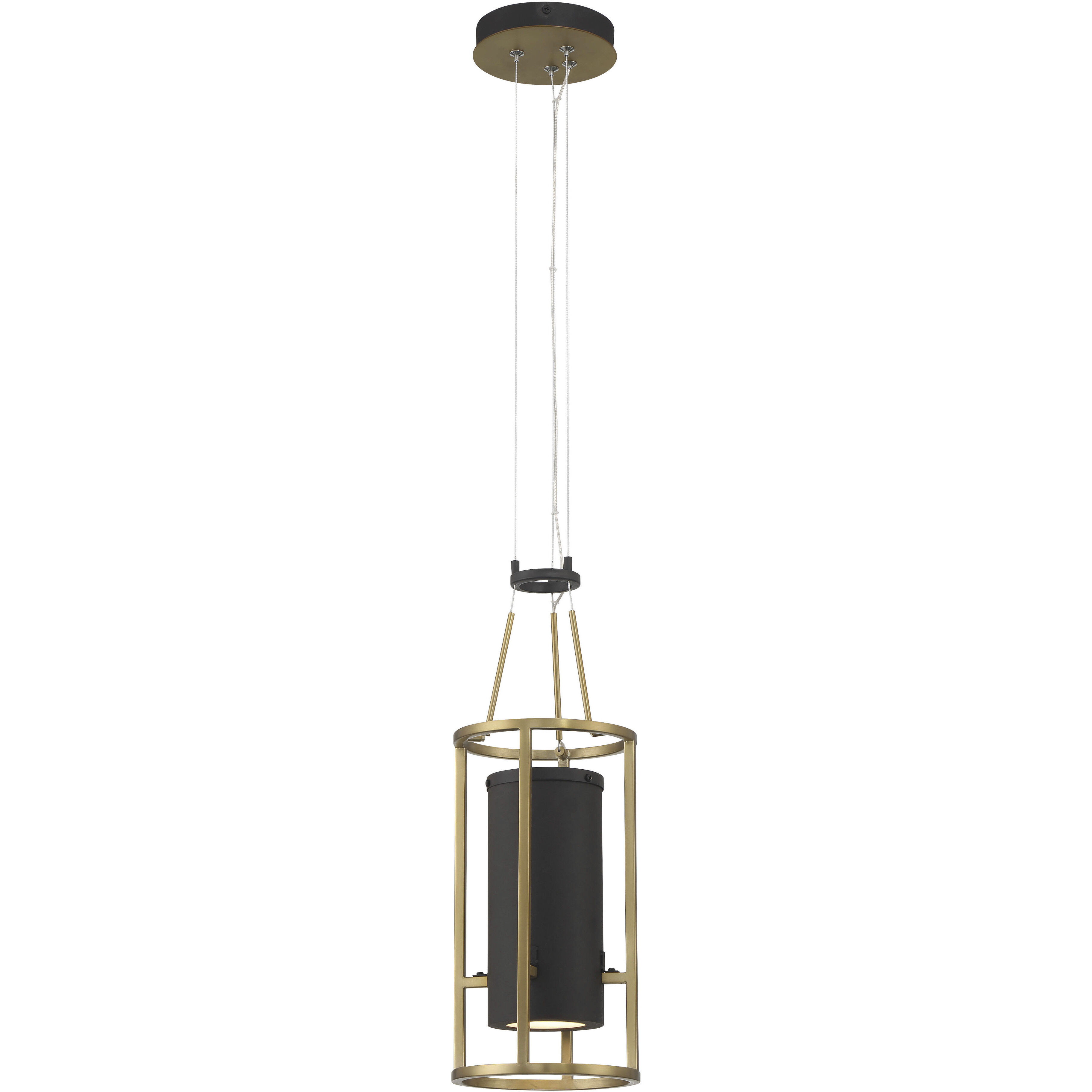 Levitation LED 6.5 inch Soft Brass And Sand Coal Mini Pendant Ceiling Light