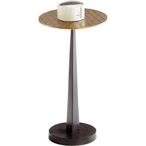 Beauvais 12 inch Aged Brass And Black Side Table