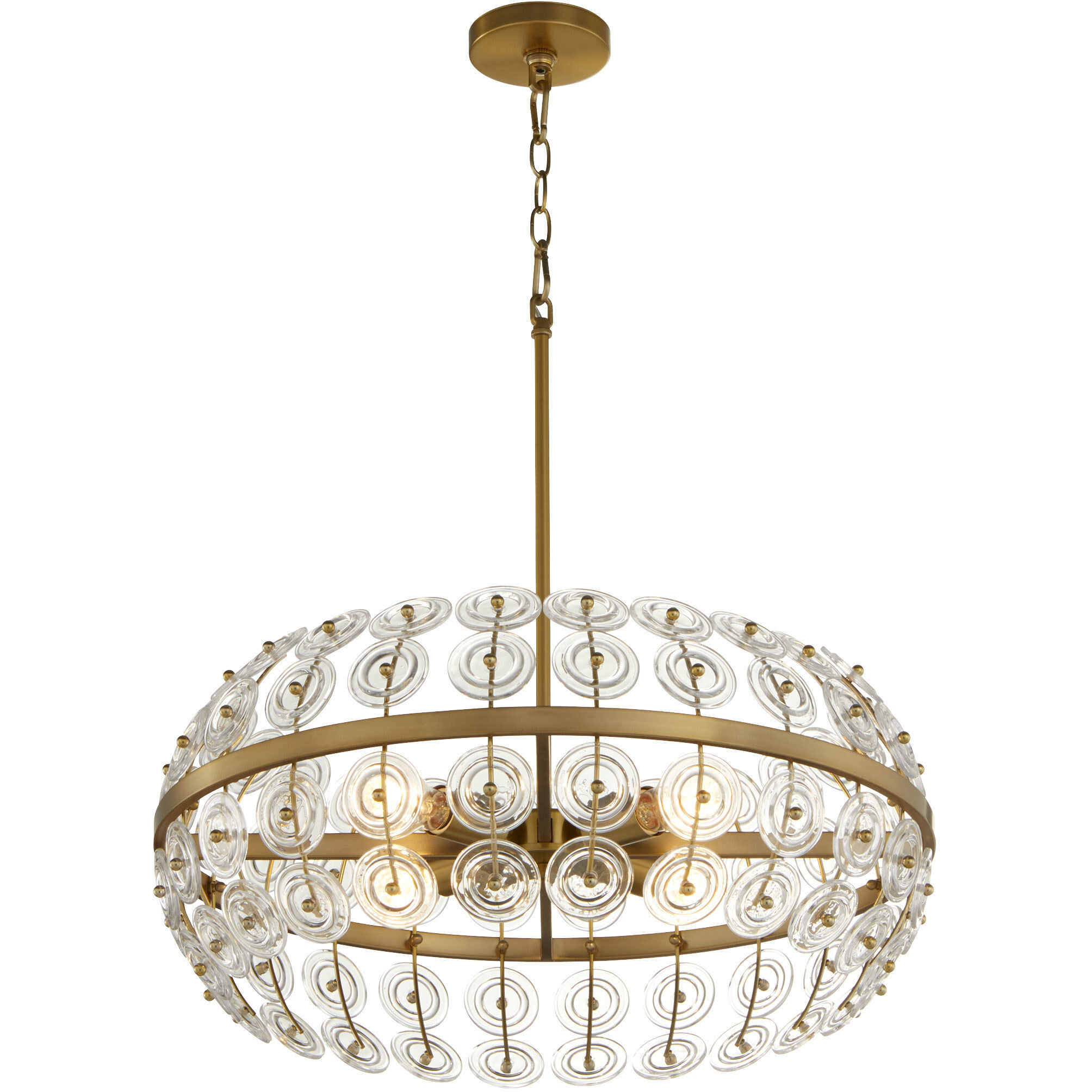 Selena 4 Light 10 inch Aged Brass Pendant Ceiling Light