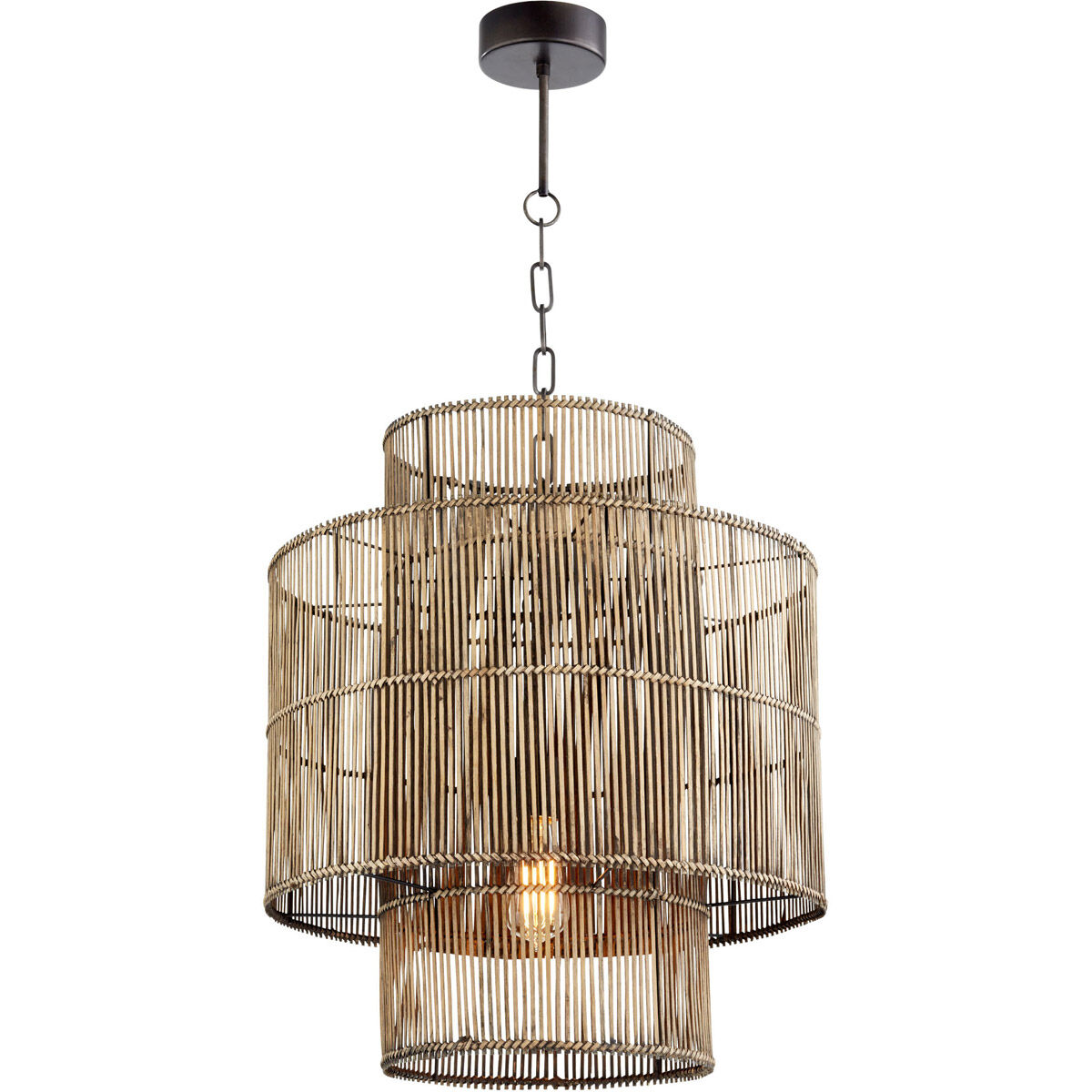 Hammond 1 Light 19 inch Rattan Pendant Ceiling Light