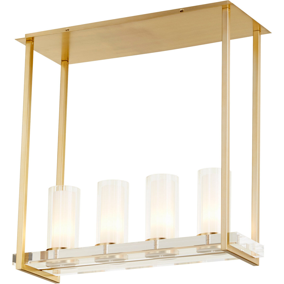 Orion 4 Light 30 inch Aged Brass Pendant Ceiling Light, Small