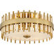 Cassio 4 Light 22 inch Aged Brass Flush Mount Ceiling Light