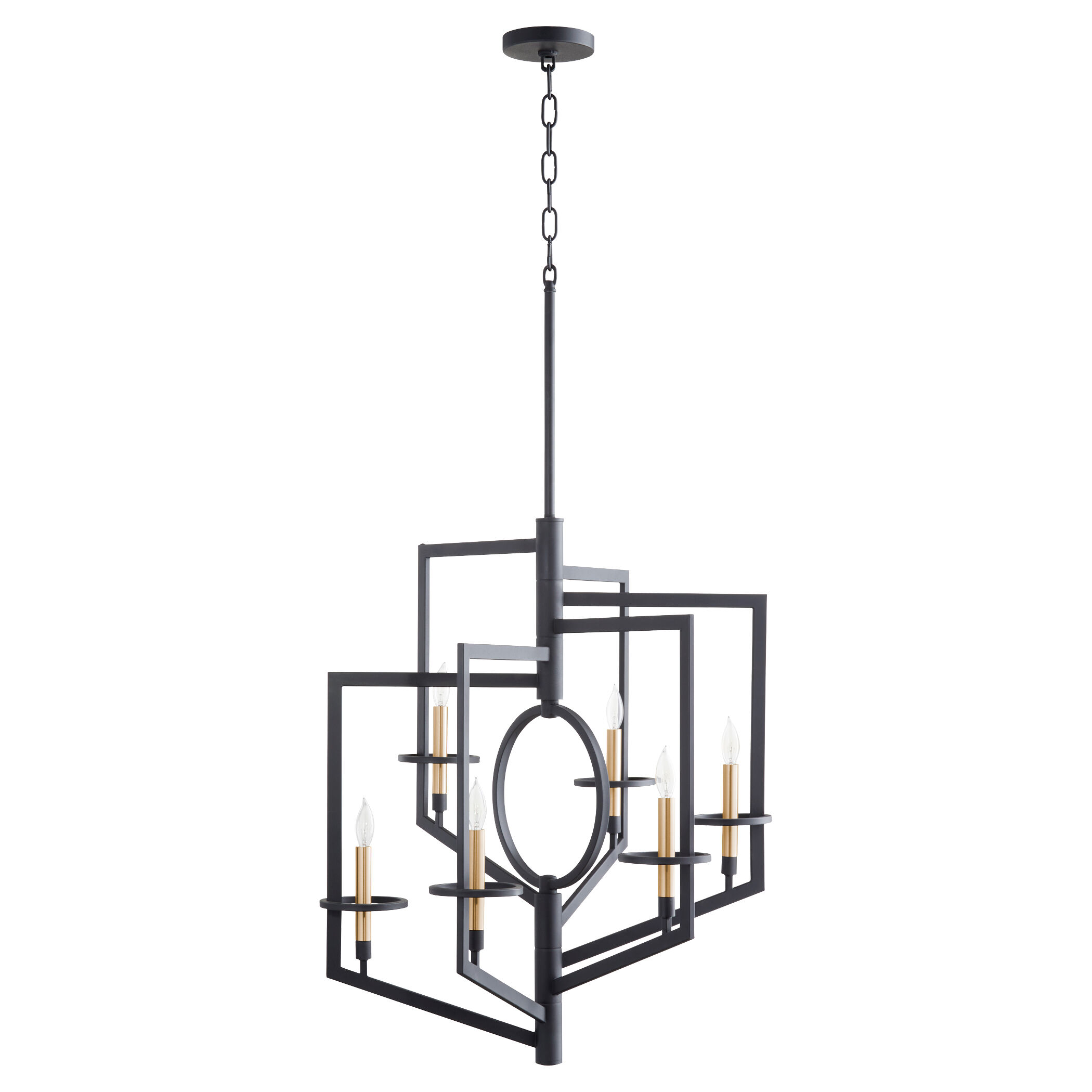Oxalis 6 Light 25 inch Noir Chandelier Ceiling Light