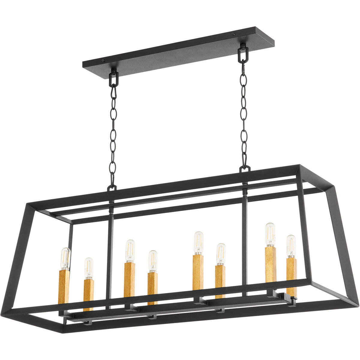 Hyperion 8 Light 37 inch Noir Island Light Ceiling Light