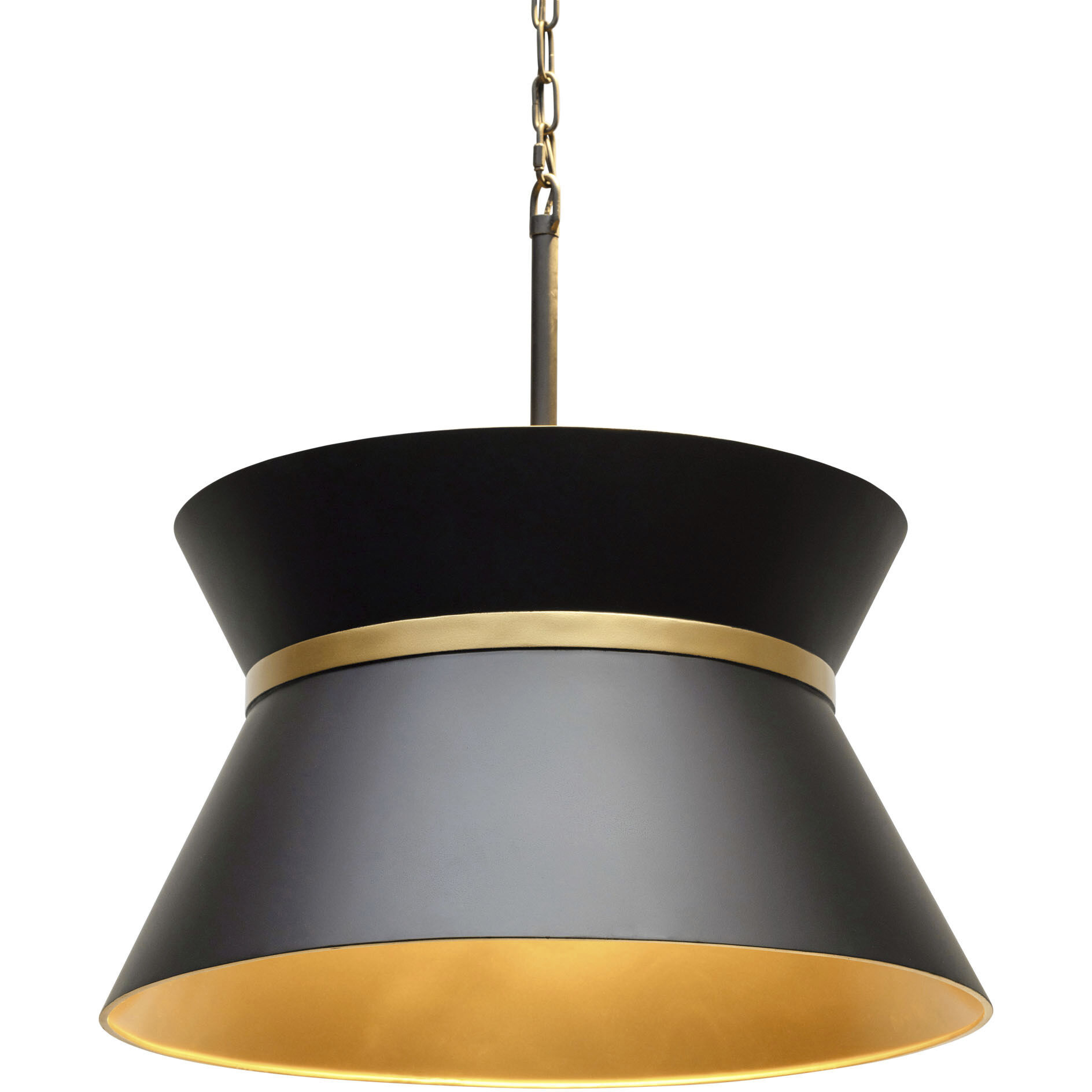 Mad Hatter 4 Light 24 inch Matte Black and French Gold Pendant Ceiling Light