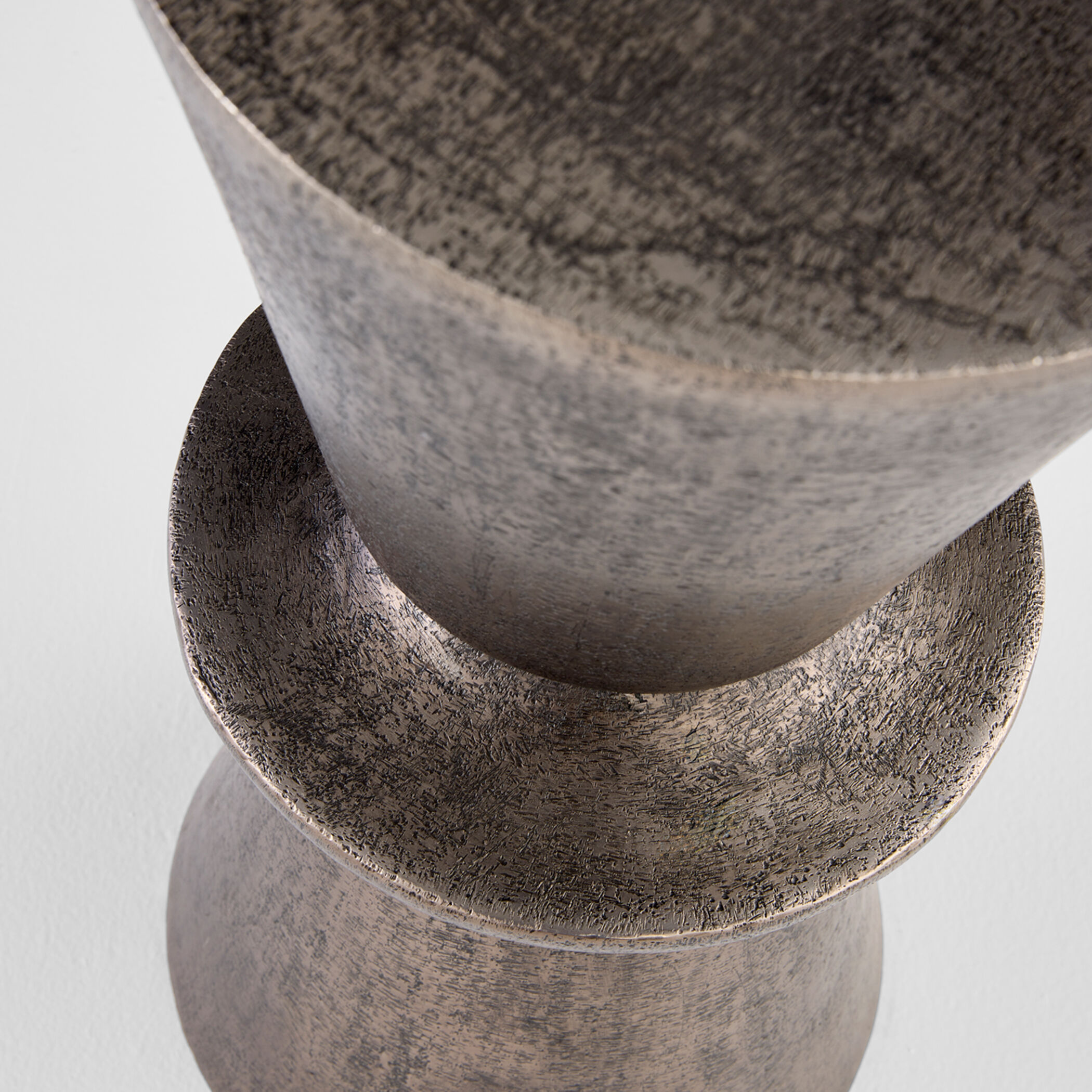 Clepsydra 25 X 12 inch Textured Nickel Accent Table