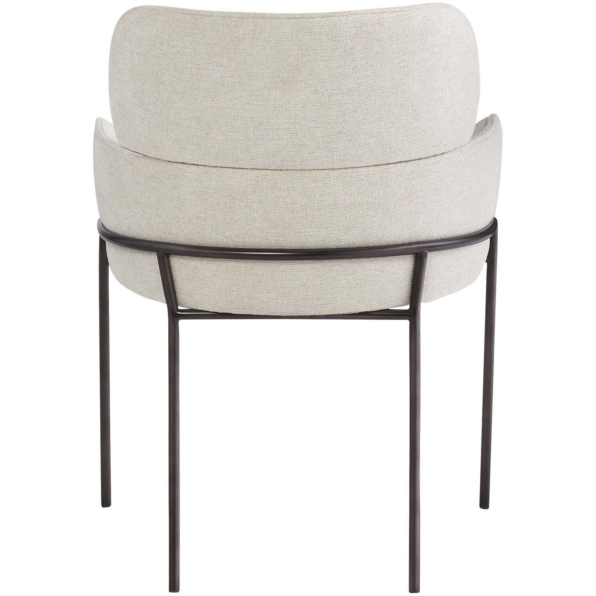 Julian Onyx and Off-White Dining Chair