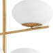 Pod 4 Light 24 inch Aged Brass Chandelier Ceiling Light, Small