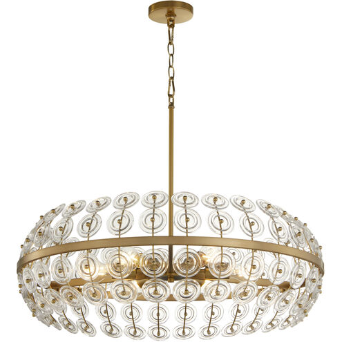 Selena 6 Light 10 inch Aged Brass Pendant Ceiling Light