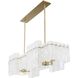 Othello 8 Light 47 inch Aged Brass Linear Chandelier Ceiling Light