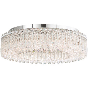 Sarella 12 Light 24 inch Antique Silver Flush Mount Ceiling Light in Swarovski