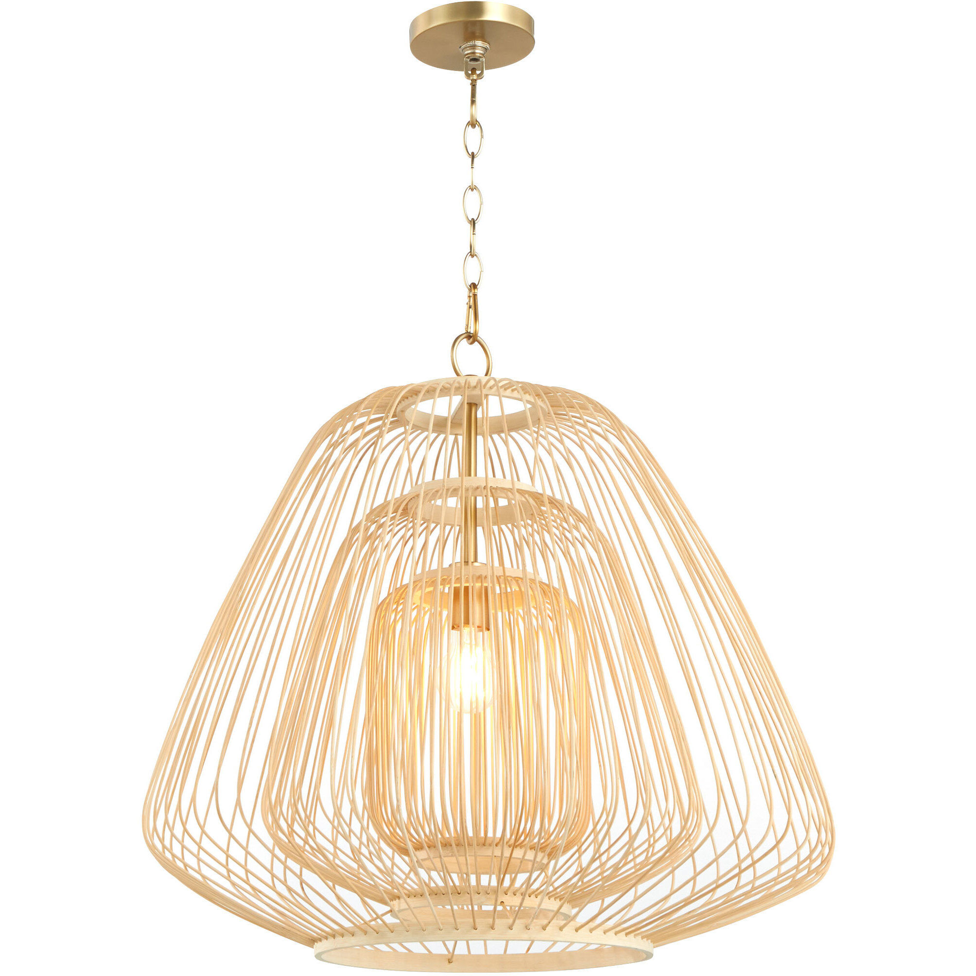 Terrae 1 Light 23.25 inch Aged Brass Pendant Ceiling Light, Triangular