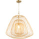 Terrae 1 Light 23.25 inch Aged Brass Pendant Ceiling Light, Triangular