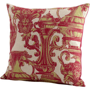 Urn Your Keep 22 X 22 inch Pink Pillow