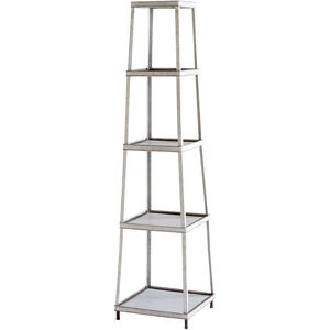 Calabasas 71 X 18 inch Galvanized Metal And Brown Etagere