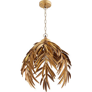 Palma 1 Light 17 inch Aged Brass Pendant Ceiling Light