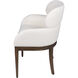 Lucien Dark Brown and Off-White Dining Chair