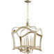 Milan 6 Light 20 inch Aged Silver Leaf Pendant Ceiling Light