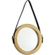 Round 12 inch Antique Brass Wall Mirror, Round