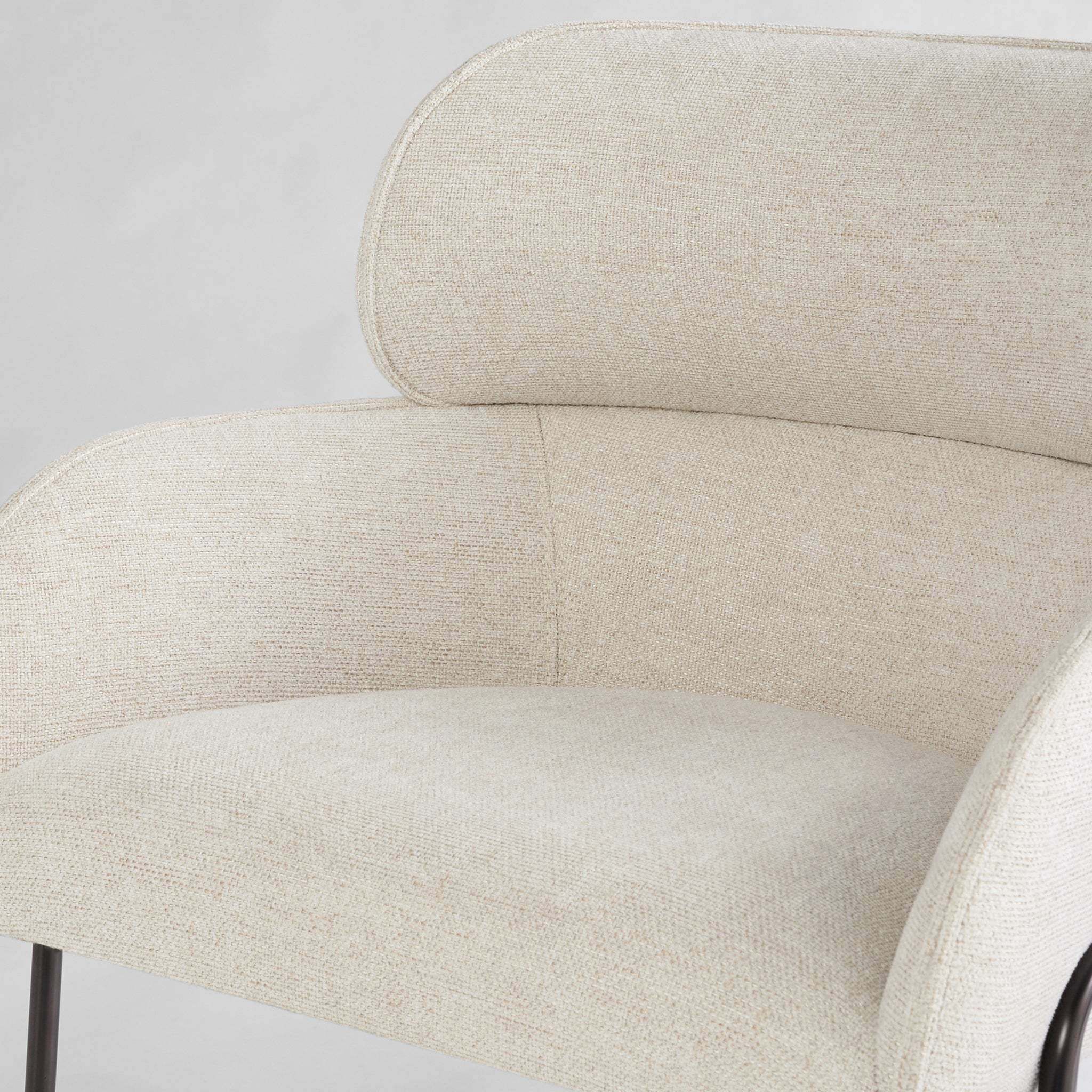 Julian Onyx and Off-White Dining Chair