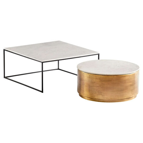 Nessman 40 X 40 inch Bronze and Black Nesting Tables, Set of 2