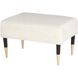 Oscar 13.25 inch Dark Brown and Cream Ottoman