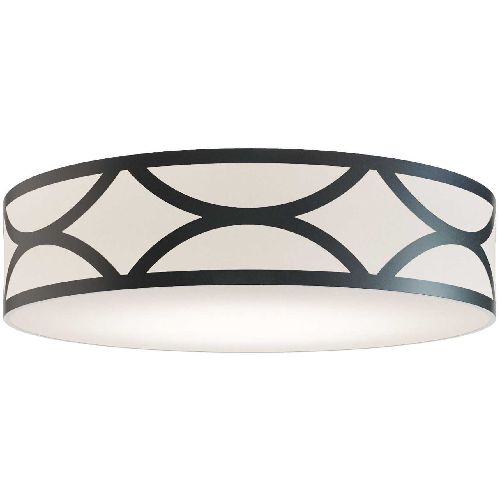 Lake LED 30 inch Black Flush Mount Ceiling Light in Incandescent