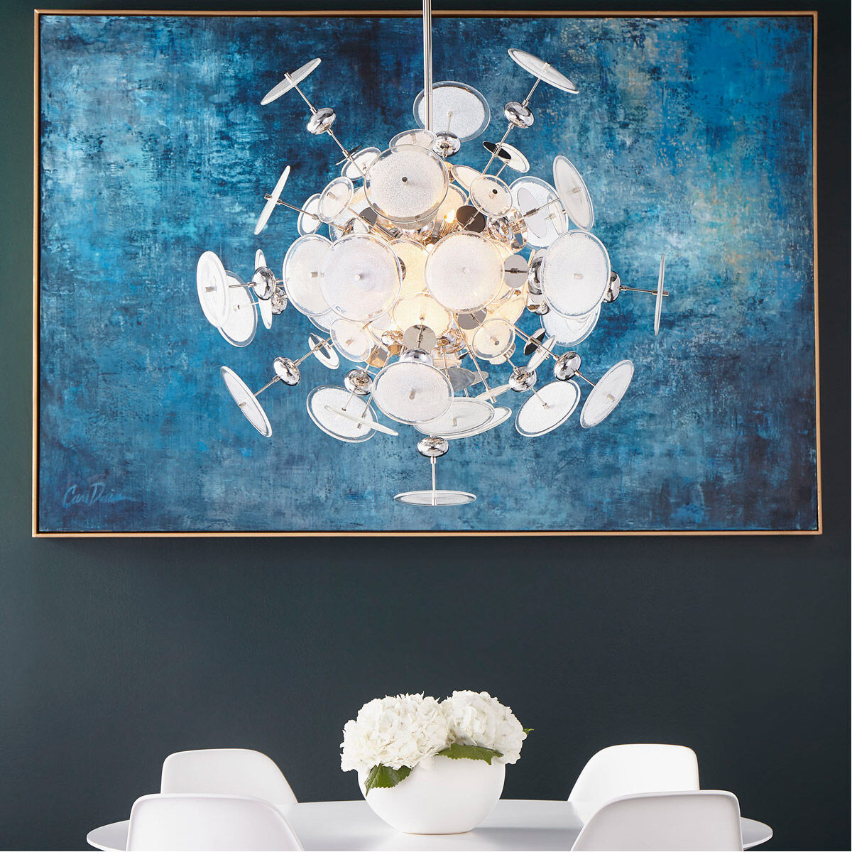 Avi 10 Light 25.25 inch Polished Nickel Pendant Ceiling Light