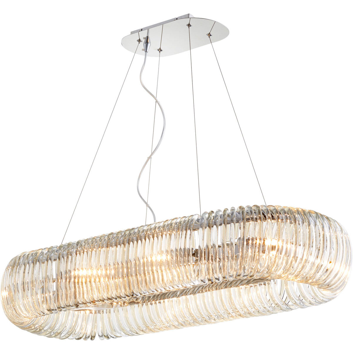 Beaming Around 8 Light 39 inch Chrome Pendant Ceiling Light