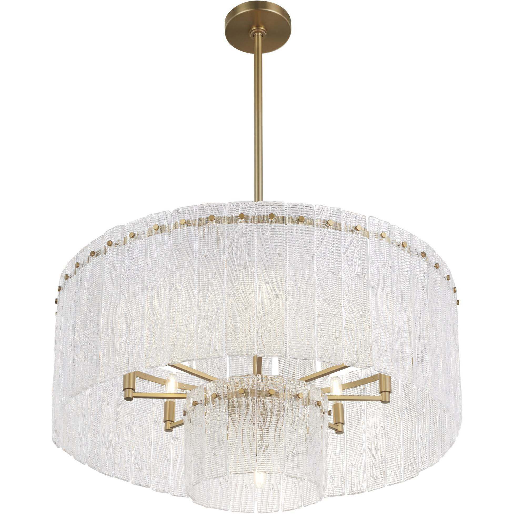 Othello 9 Light 32 inch Aged Brass Chandelier Ceiling Light