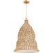 Elvia 1 Light 18 inch Aged Brass Pendant Ceiling Light