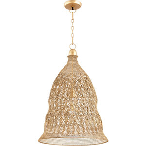 Elvia 1 Light 18 inch Aged Brass Pendant Ceiling Light