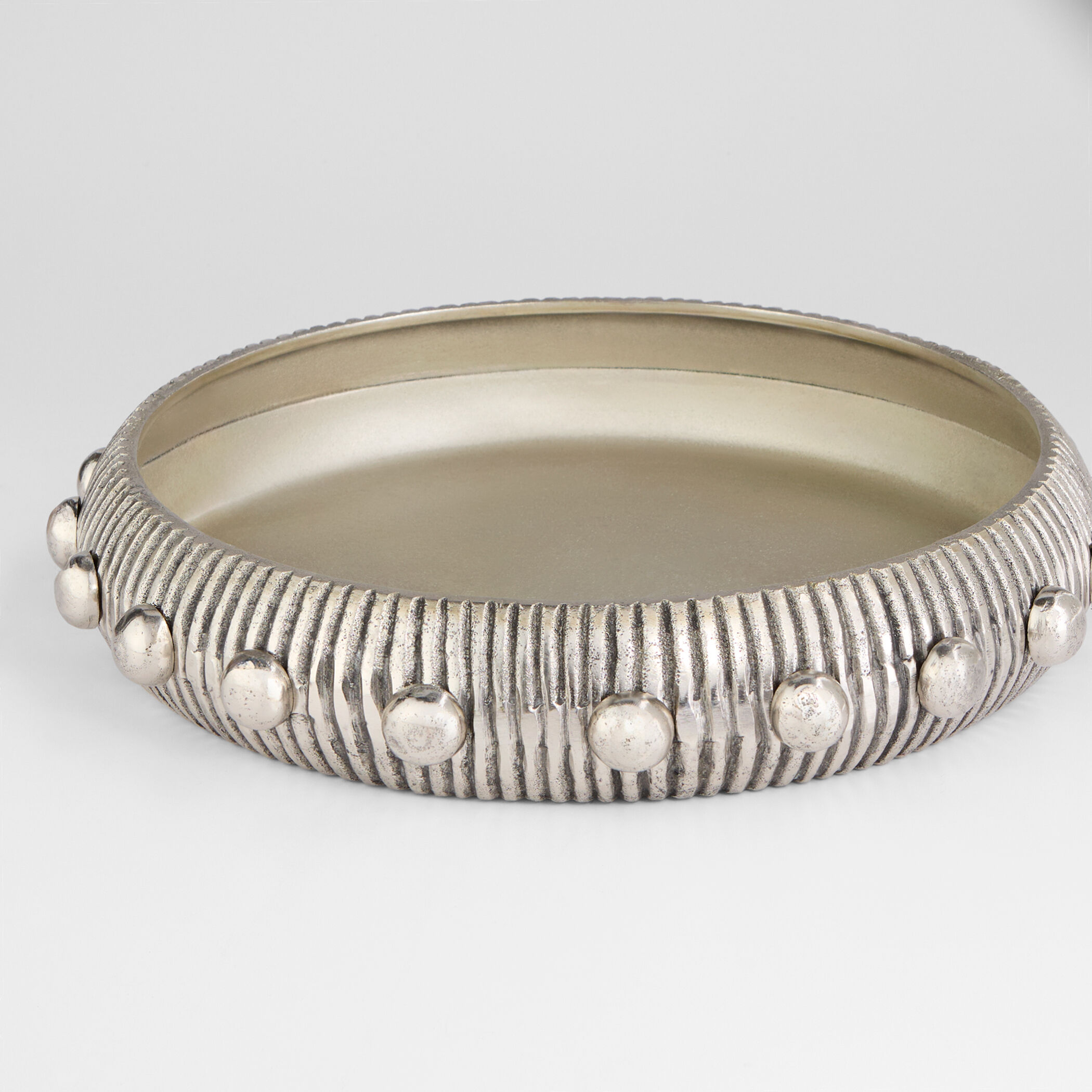 Batten Antique Nickel Tray, Small