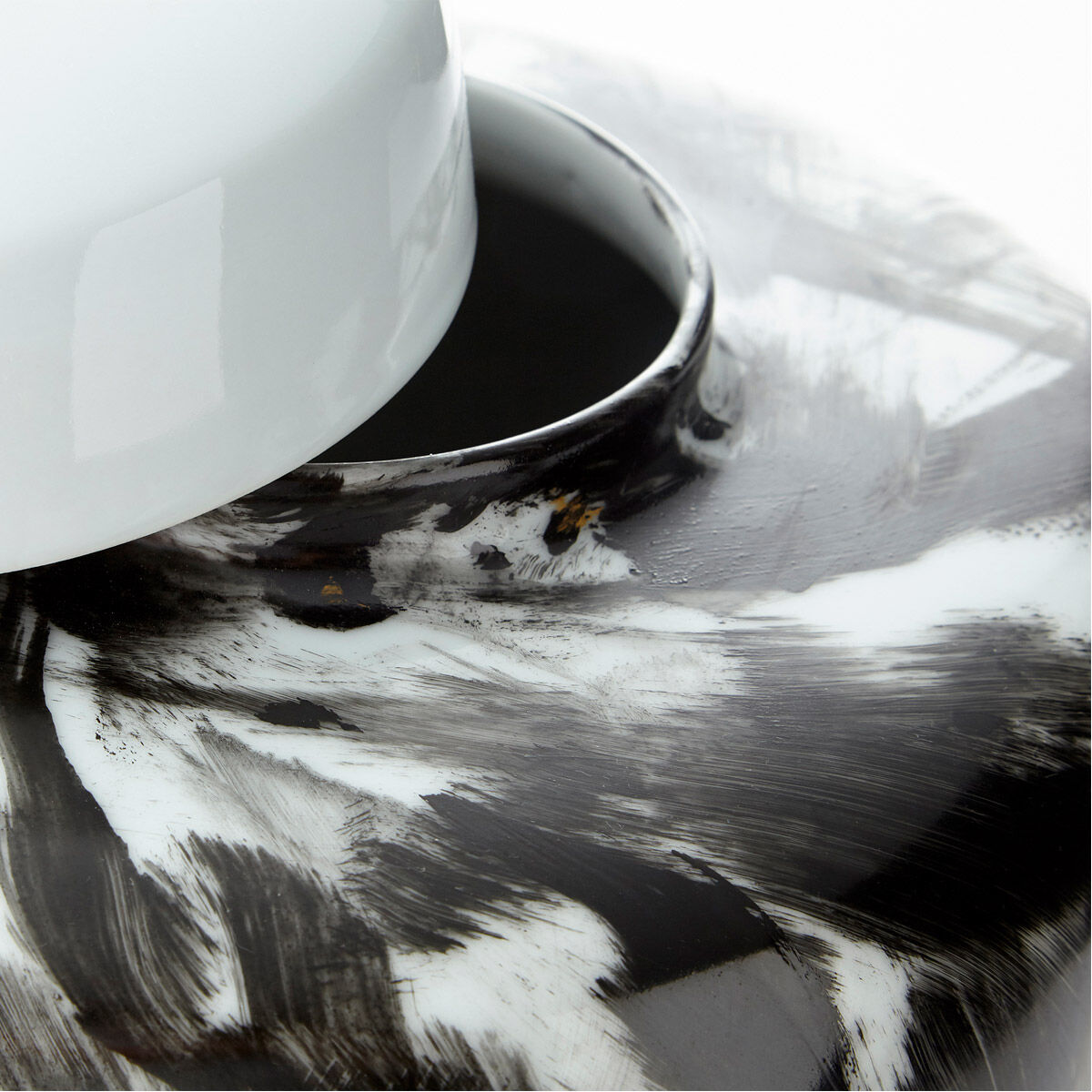 Pollock Black And White Container, Large