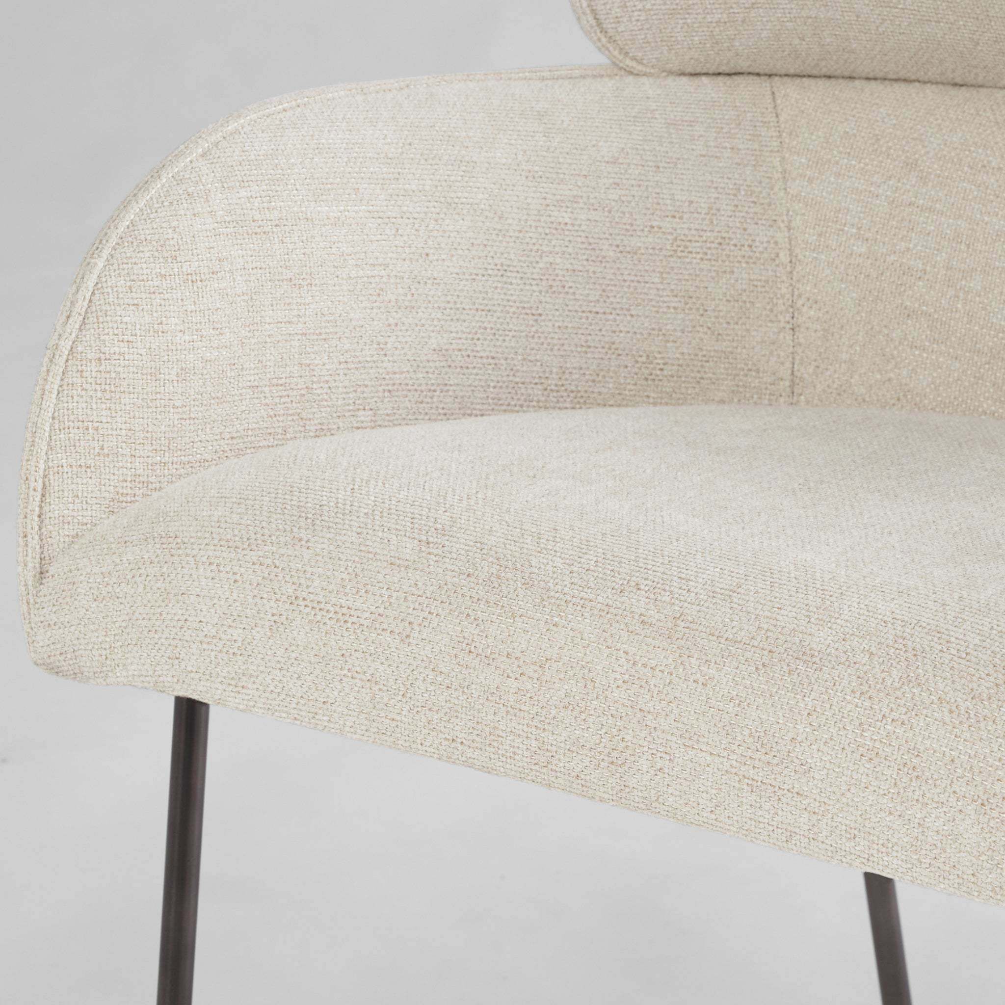 Julian Onyx and Off-White Dining Chair